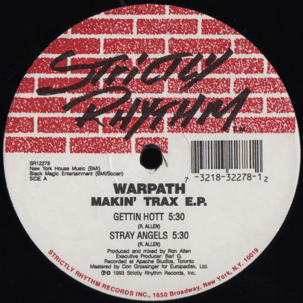 Warpath - Makin' Trax E.P. | Strictly Rhythm (SR12278)