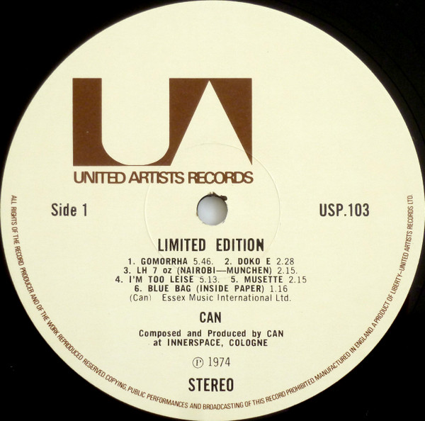 Can - Limited Edition | United Artists Records (USP 103) - 3 Can - Limited Edition | United Artists Records (USP 103) - 3