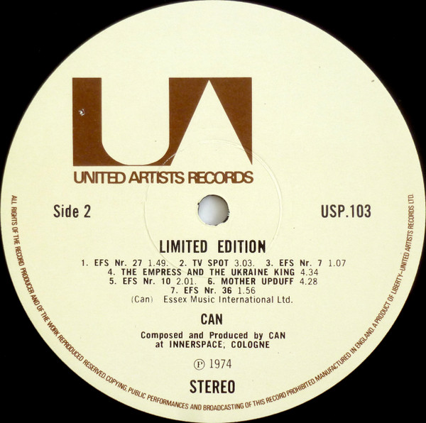 Can - Limited Edition | United Artists Records (USP 103) - 4 Can - Limited Edition | United Artists Records (USP 103) - 4