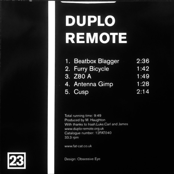 Duplo Remote / Com.A - Split Series #12 | FatCat Records (12FAT040) - 3