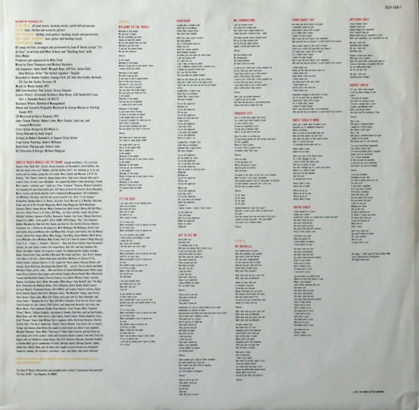 Guns N' Roses - Appetite For Destruction | Geffen Records (WX 125) - 8 Guns N' Roses - Appetite For Destruction | Geffen Records (WX 125) - 8