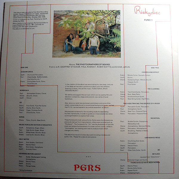 PGRS - Photographs Of Sound | Riskydisc (FUNC 1) - 2
