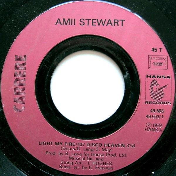 Amii Stewart - Light My Fire | Carrere (49.503) - 3