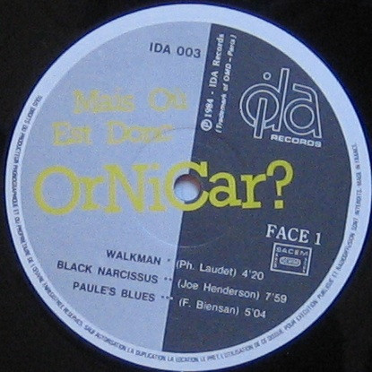 Ornicar Big Band Featuring Joe Henderson - Mais Où Est Donc Ornicar? | IDA Records (IDA 003) - 3