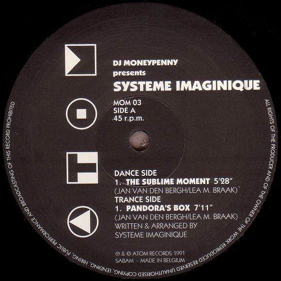 DJ Moneypenny Presents Systeme Imaginique - The Sublime Moment | Atom Records (MOM 03) - 3