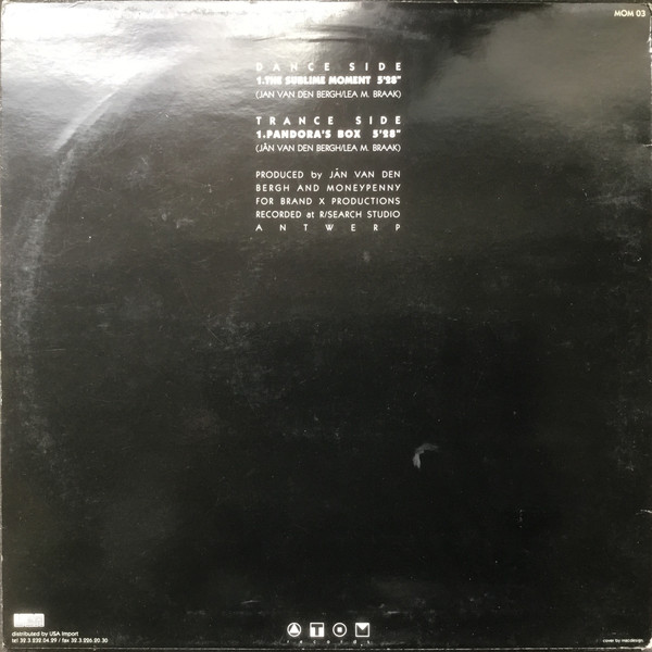 DJ Moneypenny Presents Systeme Imaginique - The Sublime Moment | Atom Records (MOM 03) - 2