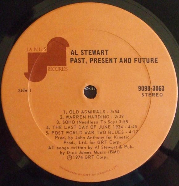 Al Stewart - Past, Present And Future | Janus Records (9098-3063) - 3