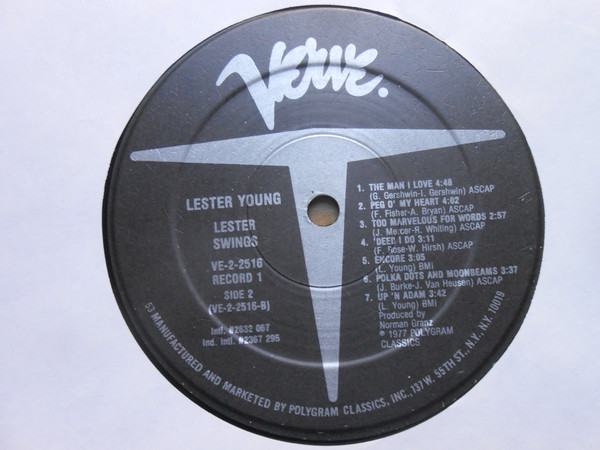 Lester Young - Lester Swings | Verve Records (VE-2-2516) - 4