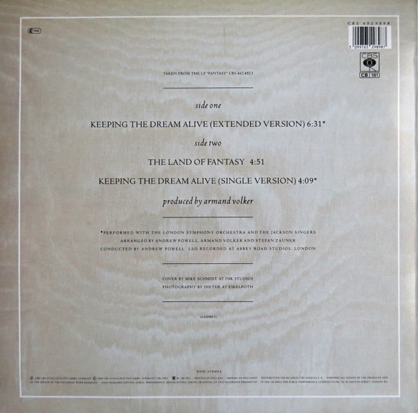 Münchener Freiheit With London Symphony Orchestra - Keeping The Dream Alive (Extended Version) | CBS (6529898) - 4