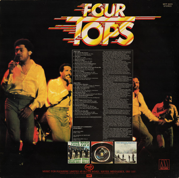 Four Tops - It's All In The Game | Music For Pleasure (MFP 50416)
