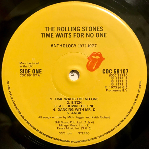 The Rolling Stones - Time Waits For No One (Anthology 1971-1977) | Rolling Stones Records (COC 59107) - main The Rolling Stones - Time Waits For No One (Anthology 1971-1977) | Rolling Stones Records (COC 59107) - main