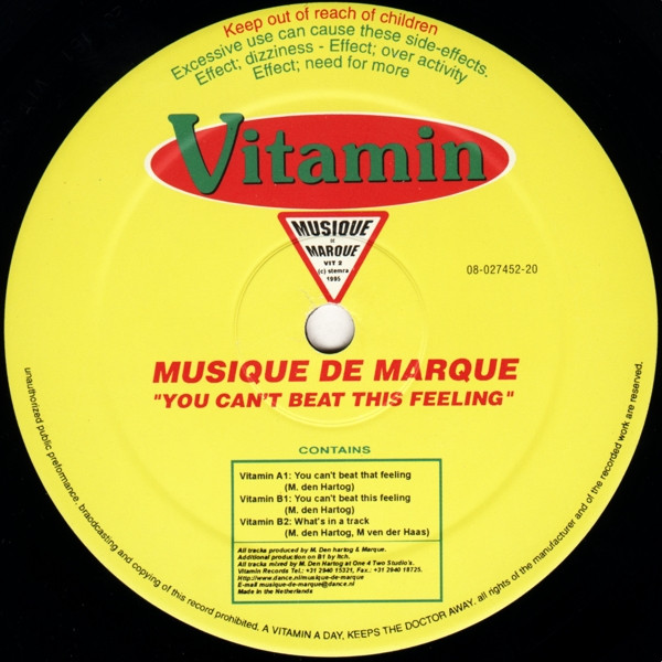 Musique de Marque - You Can't Beat This Feeling | Vitamin Records (VIT 2) - main