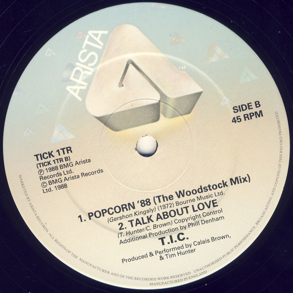 T.I.C. - Popcorn '88 Remix | Arista (TICK 1 TR) - 4