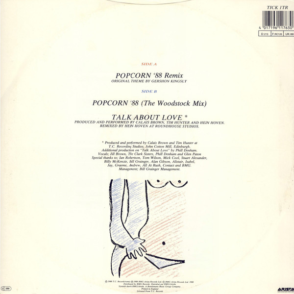 T.I.C. - Popcorn '88 Remix | Arista (TICK 1 TR) - 2