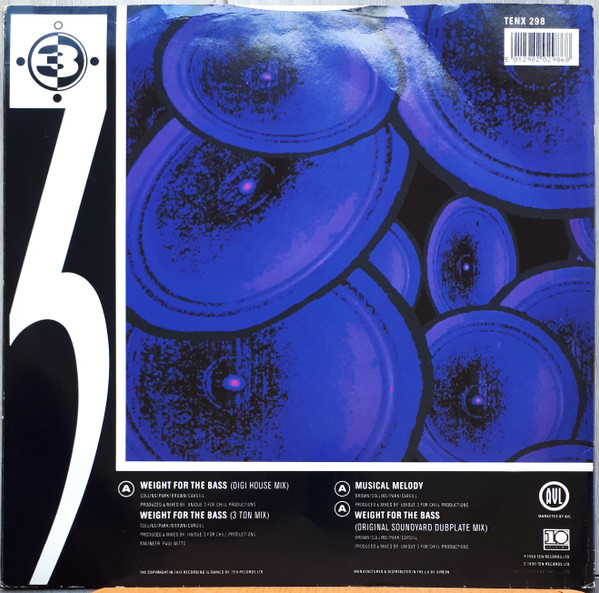 Unique 3 - Weight For The Bass / Musical Melody | 10 Records (TENX 298) - 2 Unique 3 - Weight For The Bass / Musical Melody | 10 Records (TENX 298) - 2