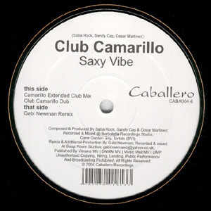 Club Camarillo - Saxy Vibe | Caballero Recordings (CABA004-6) - main