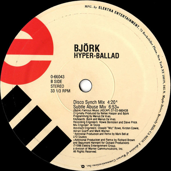 Björk - Hyper-ballad | Elektra (0-66043) - 3