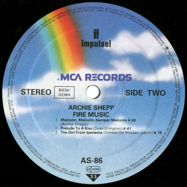 Archie Shepp - Fire Music | Impulse! (AS-86) - 4