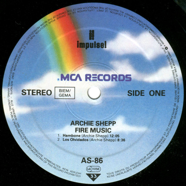 Archie Shepp - Fire Music | Impulse! (AS-86) - 3