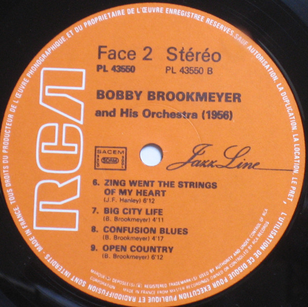 Bob Brookmeyer And His Orchestra - Bobby Brookmeyer And His Orchestra (1956) | RCA (PL 43550) - 4