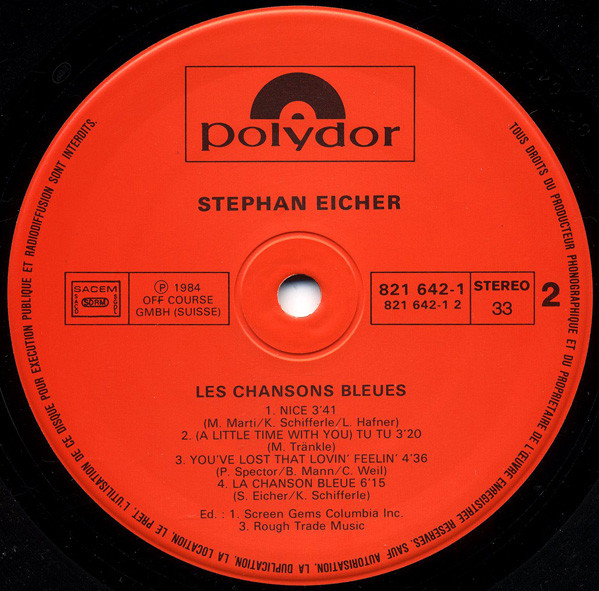 Stephan Eicher - Les Chansons Bleues | Polydor (821642-1) - 4