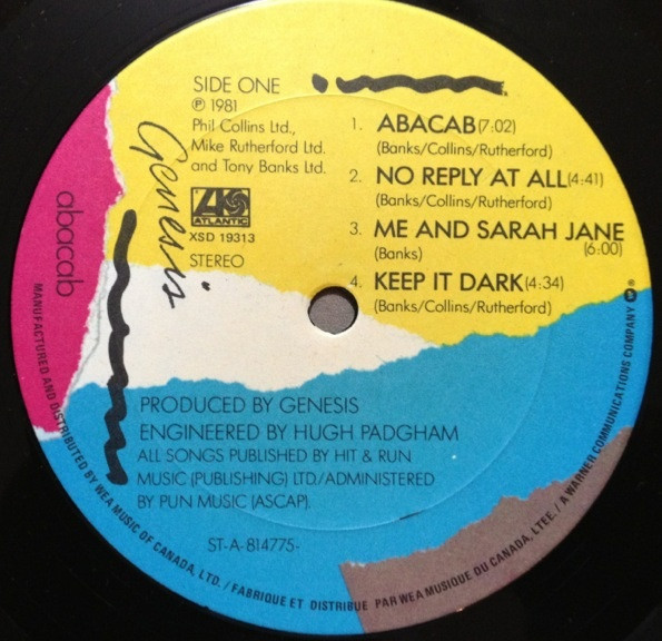 Genesis - Abacab | Atlantic (XSD 19313) - 3