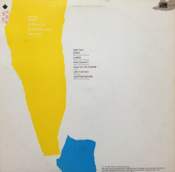 Genesis - Abacab | Atlantic (XSD 19313) - 2