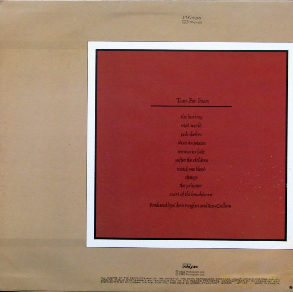 Tears For Fears - The Hurting | Vertigo (VOG-1-3323) - 2