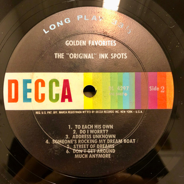 The Ink Spots - Golden Favorites | Decca (DL 4297) - 4