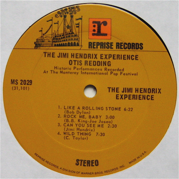 Otis Redding / The Jimi Hendrix Experience - Historic Performances Recorded At The Monterey International Pop Festival | Reprise Records (MS 2029) - 3 Otis Redding / The Jimi Hendrix Experience - Historic Performances Recorded At The Monterey International Pop Festival | Reprise Records (MS 2029) - 3
