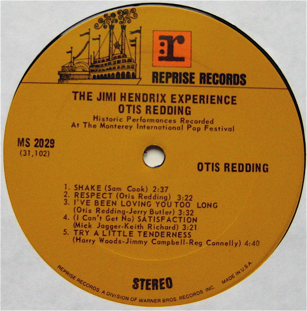 Otis Redding / The Jimi Hendrix Experience - Historic Performances Recorded At The Monterey International Pop Festival | Reprise Records (MS 2029) - 4 Otis Redding / The Jimi Hendrix Experience - Historic Performances Recorded At The Monterey International Pop Festival | Reprise Records (MS 2029) - 4