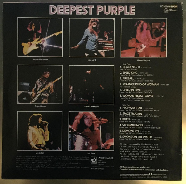 Deep Purple - Deepest Purple (The Very Best Of Deep Purple) | Harvest (11C 076 - 63 928) - 2