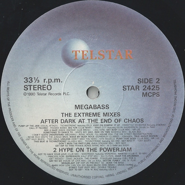 Megabass / The Mastermixers - The Intense Mixes / The Extreme Mixes | Telstar (STAR 2425) - 4