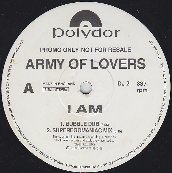Army Of Lovers - I Am | Polydor (DJ 2) - main Army Of Lovers - I Am | Polydor (DJ 2) - main