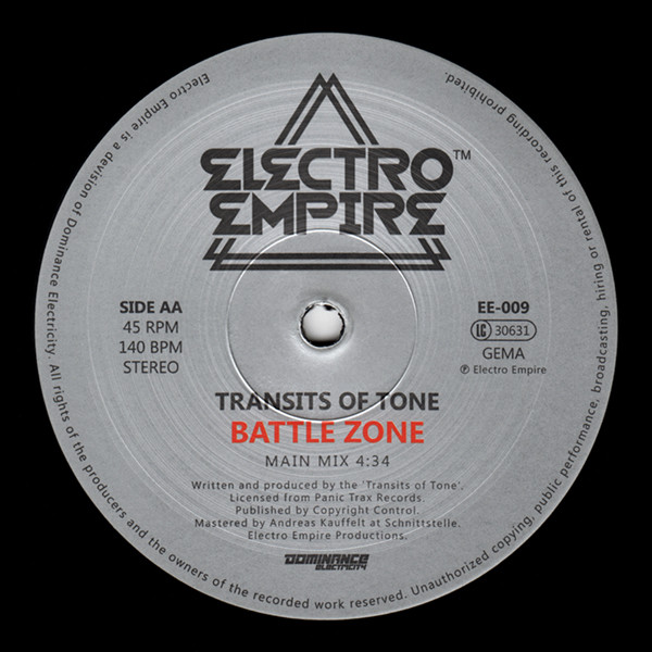 Transits Of Tone - Rhythm Warfare / Battle Zone | Electro Empire (EE-009)