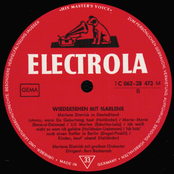 Marlene Dietrich - Wiedersehen Mit Marlene | Odeon (1C 062-28 473 M) - 4