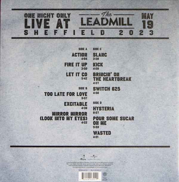 Def Leppard - One Night Only: Live At The Leadmill 2023 | Mercury Studios (00602458435511)