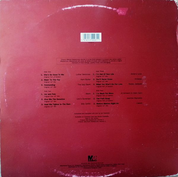 Various - Classic Mellow Mastercuts Volume 1 | Mastercuts (CUTSLP 3) - 2