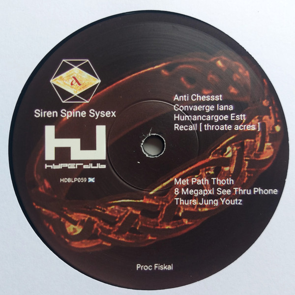 Proc Fiskal - Siren Spine Sysex | Hyperdub (HDBLP059) - 3