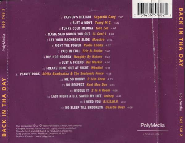 Various - Back In Tha Day | Polymedia (565 768-2) - 3