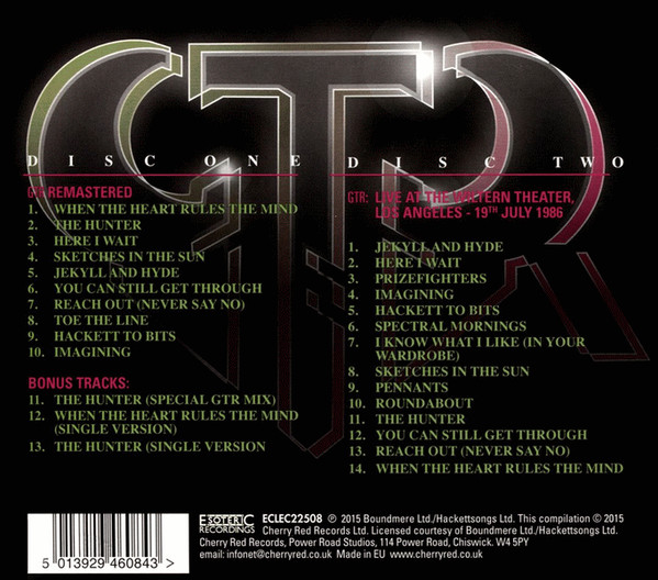 GTR - GTR | Esoteric Recordings (ECLEC 22508) - 2 GTR - GTR | Esoteric Recordings (ECLEC 22508) - 2