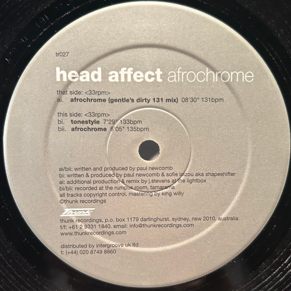 Head Affect - Afrochrome | Thunk (TR027) - main