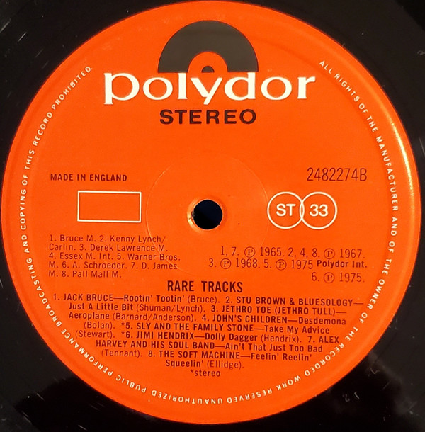 Various - Rare Tracks | Polydor (2482 274)