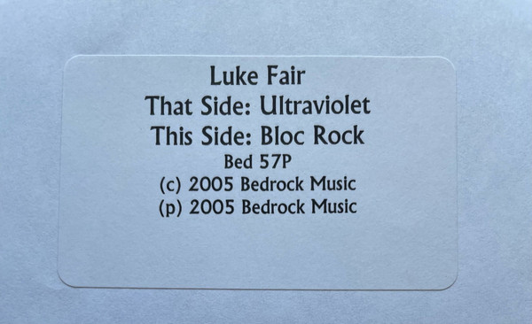 Luke Fair - Ultraviolet / Bloc Rock | Bedrock Records (BED 57P) - 3