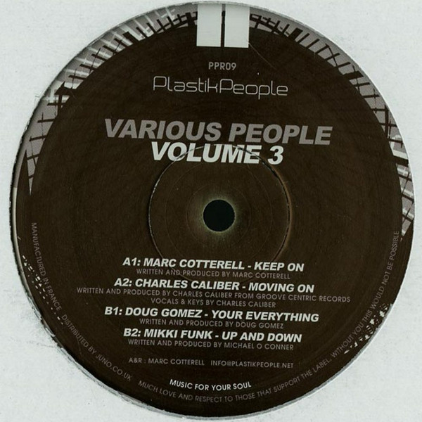Various - Various People Volume 3 | Plastik People Recordings (PPR09)