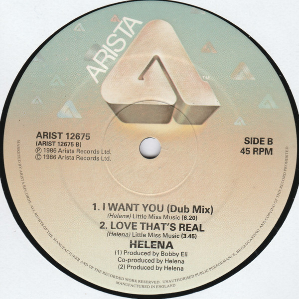 Helena Springs - I Want You | Arista (ARIST 12675) - 3 Helena Springs - I Want You | Arista (ARIST 12675) - 3