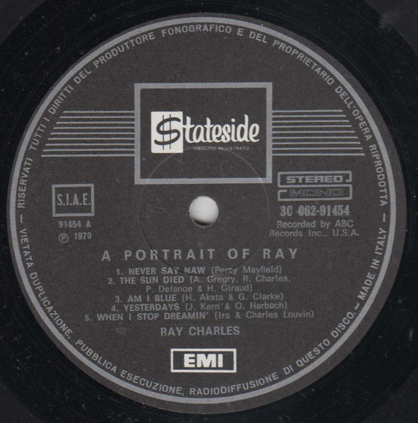Ray Charles - A Portrait Of Ray | Stateside (3C 062 - 91454) - 3