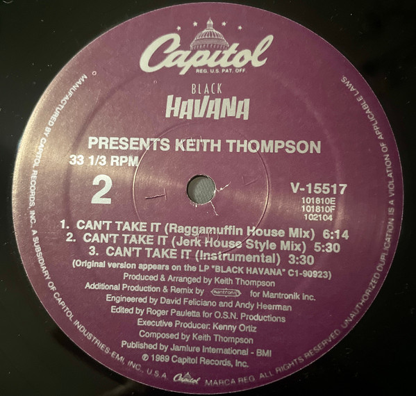 Keith Thompson - Can't Take It | Capitol Records (V-15517) - 3