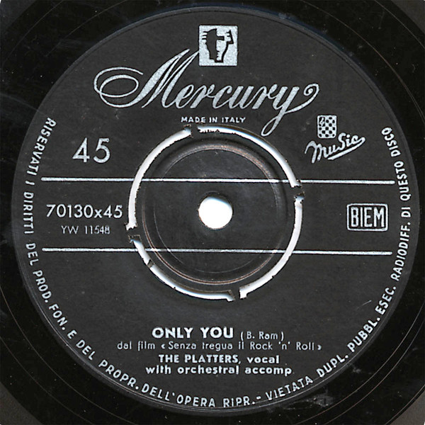 The Platters - Only You | Mercury (70130x45)