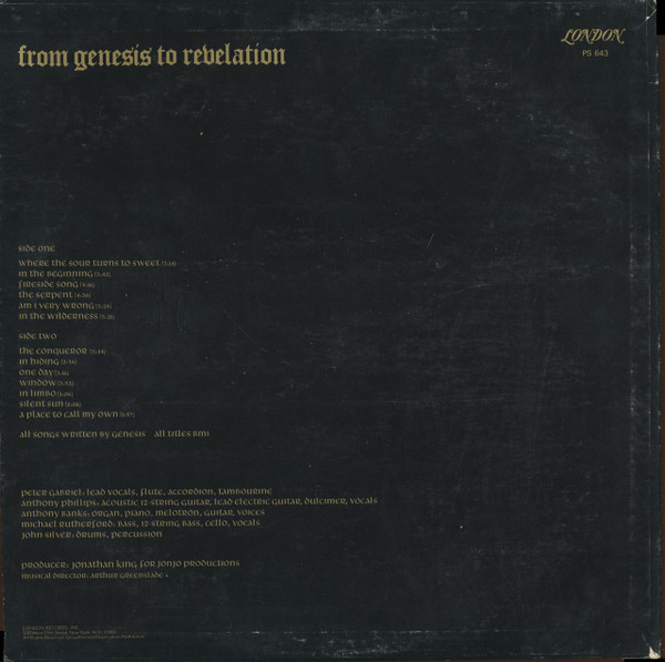 Genesis - From Genesis To Revelation | London Records (PS 643) - 2 Genesis - From Genesis To Revelation | London Records (PS 643) - 2